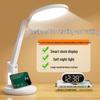 Dual-Use Desk and Bedside Lamp with Clock - Eye Protection for Study and Dorm Rooms