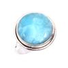 Natural Republic Larimar Gemstone 925 Solid Sterling Silver Gift Ring S.7 V0c70