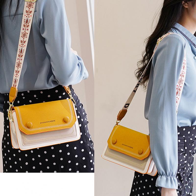 Fashionable Yellow Crossbody Bag Ladies Stylish Small Purse For Women Magnetic Closure Shopping Casual Shoulder Bags
