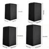 Durable Black 210D Oxford Cloth Speaker Covers - Water And Dust Resistant, Multiple Sizes For Home Theater Outdoor Sound Systems