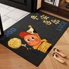 Cartoon Crystal Velvet Floor Mat, Scraping Mud And Rubbing Soil, Porch Foot Pad, Black DirtResistant NonSlip Pad, WaterAbsorbing Door Carpet