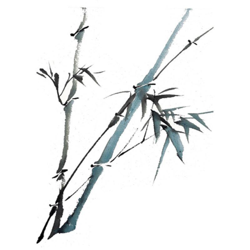 Gerahmtes Bambus-Kunstposter Dekorative Wandmalerei