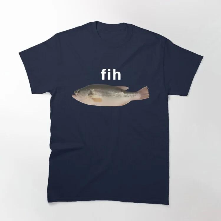 

Funny Fish Meme TShirt Summer Unisexs Harajuku Style Casual Short Sleeve Y2K Fun Clothing Loose WOMEN And Unisex Tshirt 4XL