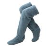 Leg Warmers Long Fuzzy Over Knee Socks Thigh High Stockings Boot Cuffs Open Toe Footless Non Slip
