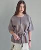 LUSIDA Belted Glow Knit Top