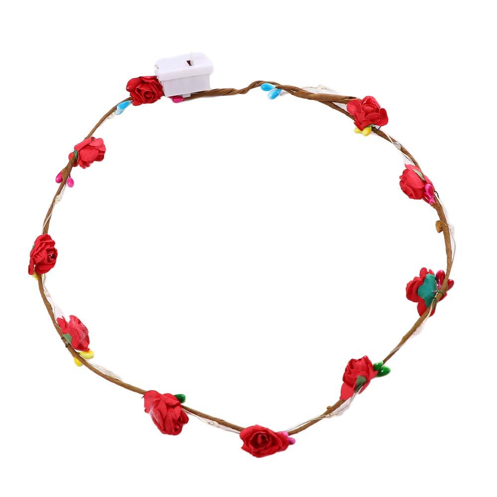 LED Light For Bridesmaid For Bride Wreath Headband Flower Crowns Beach Headband Glowing Wreath