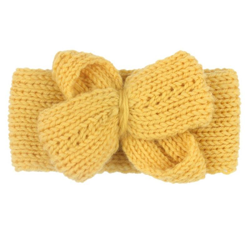 New Popular Hair Cap, Children's Cute Knitted Bow Headband, Fashionable European and American Baby Autumn and Winter Hair Accessories