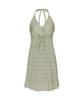 Lulu Seoul Dot Halter Dress (Light Khaki)