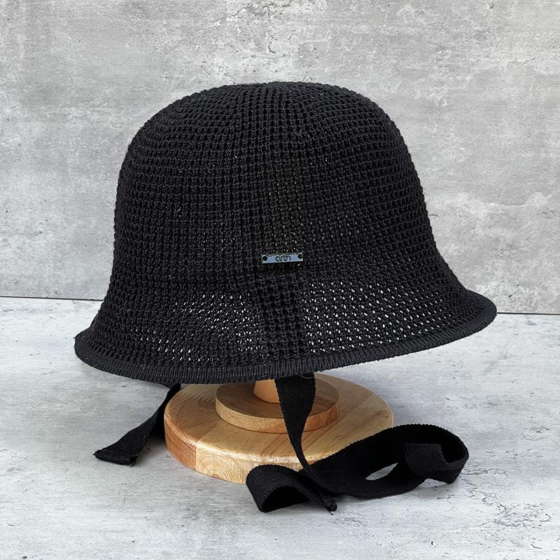 Sunscreen Visor Children Spring And Summer Thin Foreign Gas Foldable Bucket Hat Mesh Breathable Strap Basin Hat
