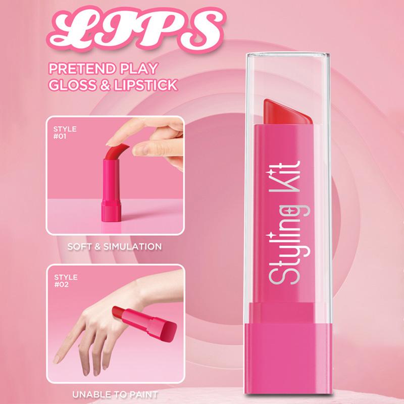 Girl Simulation Cosmetics Set Pretend Fake Makeup Game Lipstick Eyeshadow Model Set House Party Activities Role Play Toy Gift