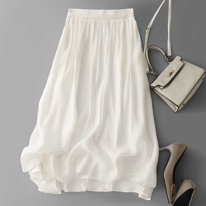 Summer Double-layered Thin Mid-length Skirt for Women