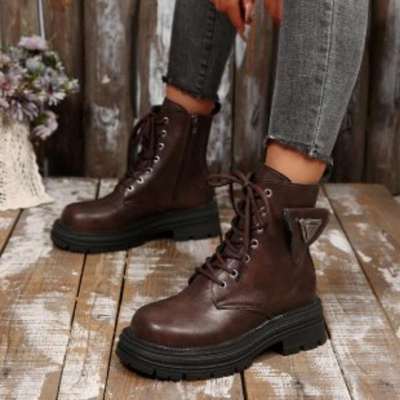 

Женская мода Сто Мягкие Эластичные Удобные Ботильоны Амортизирующие Противоскользящие Повседневные Спортивные Ботинки Мартин на Шнуровке 42 коричневый