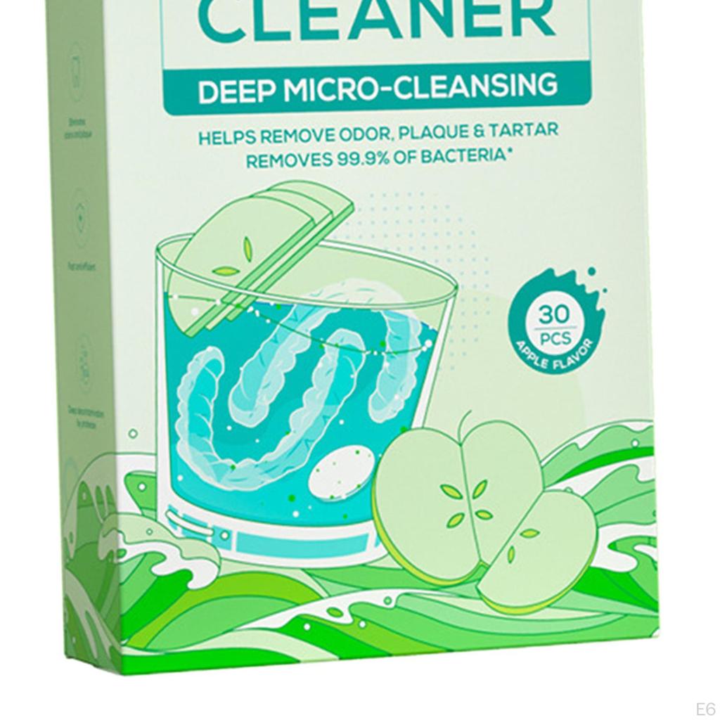 30 Pieces Denture Cleaner Tablet Cleaning Tool False Tooth Sakura flavor