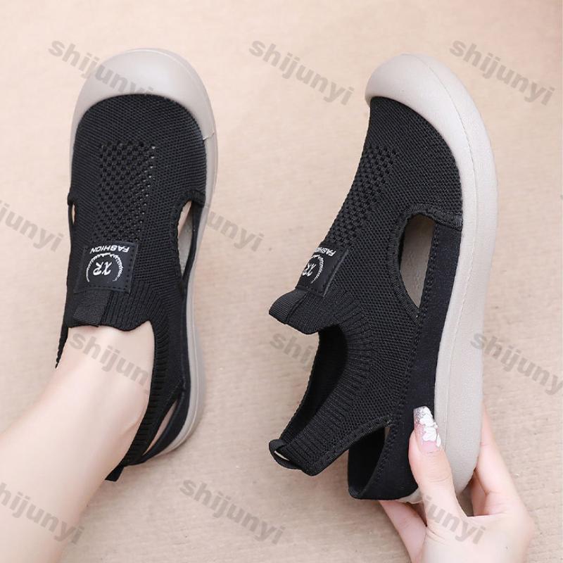 Women Shoes 2026 Summer New Breathable Mesh Hollow Non Slip Running Shoes Comfortable Soft Sole Lightweight Women Casual Shoes