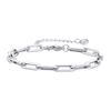 Vnox Chic Rectangle Paperclip Link Chain Bracelets for Women Girls Men Jewelry, Christmas Birthday Gifts