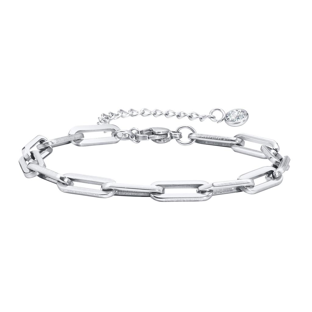 Vnox Chic Rectangle Paperclip Link Chain Bracelets for Women Girls Men Jewelry, Christmas Birthday Gifts