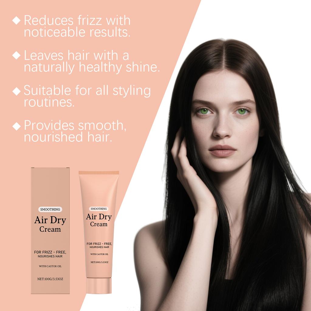 AMZ Hair Smoothing Care Cream - Daily Nourishing, Caring for Frizzy Hair Strands, Smooth Shiny Lightweight Hair Care Cream
