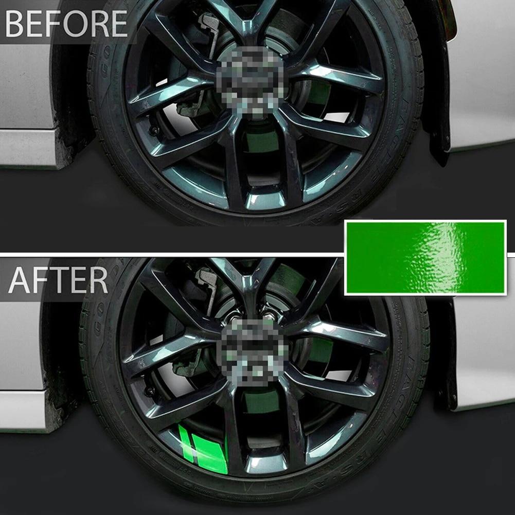 6Pcs Reflective Car Wheel Rim Vinyl Stickers Hash Mark Stripe Racing Wheel Hub Decals for Size 18" - 21" decorative sticker