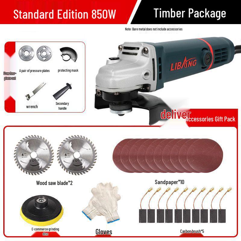 Multifunctional Electric Angle Grinder & Polisher: High-Power Handheld Grinding and Cutting Tool