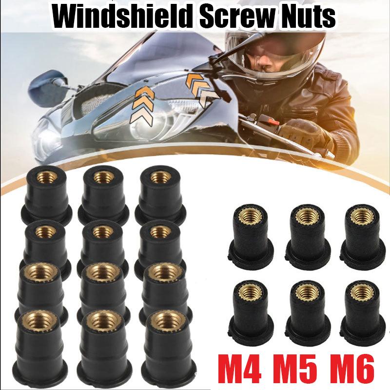 10 Pz M4 / M5 / M6 Moto Gomma Pozzo Nutsaccessori Elementi Di Fissaggio Decorazione Moto Parabrezza Modificato.jpg 220x220.jpg