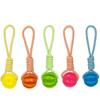 Leash Dog Toy Rubber Leaky Ball Pet Products Grinding Teeth Cleaning Teeth Bite Resistant Large, Small Dog Interactive Toy