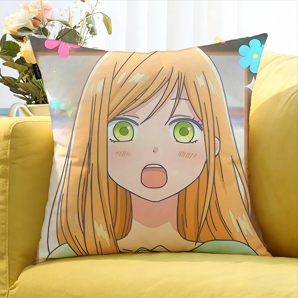 My Love Story With Yamada-Kun At Lv999 Various Sizes Square Pillow Case For Car Home Bedchamber Decor