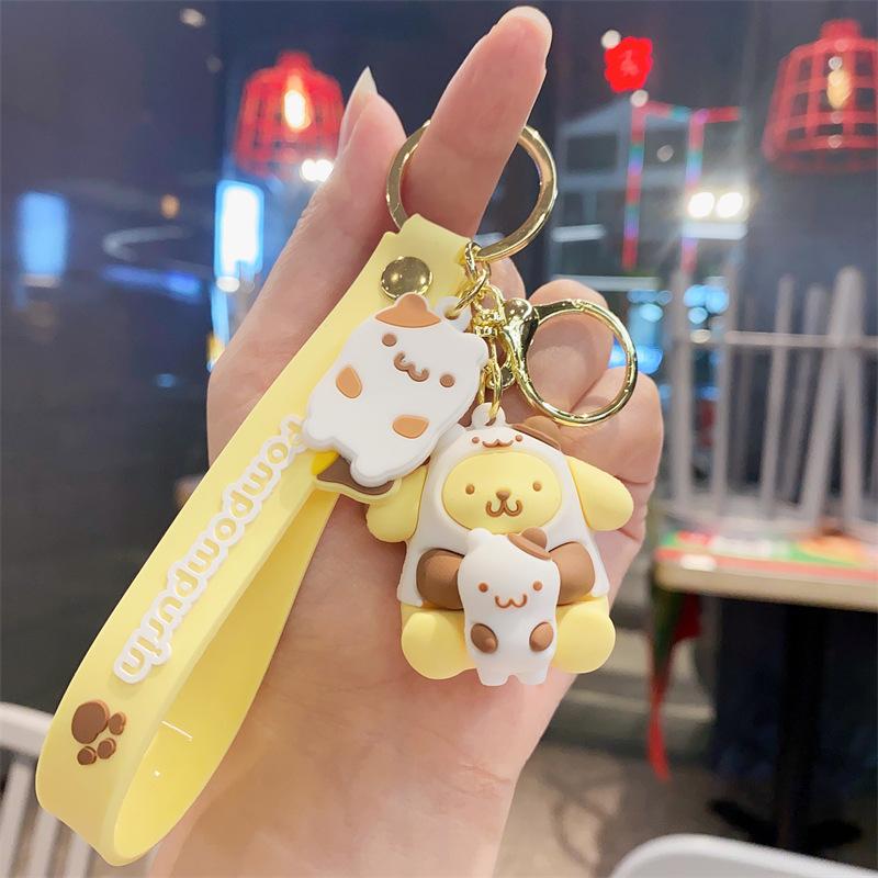 Cartoon Cute Girl Heart Pet Keychain Couple Bag Pendant Car Key Chain