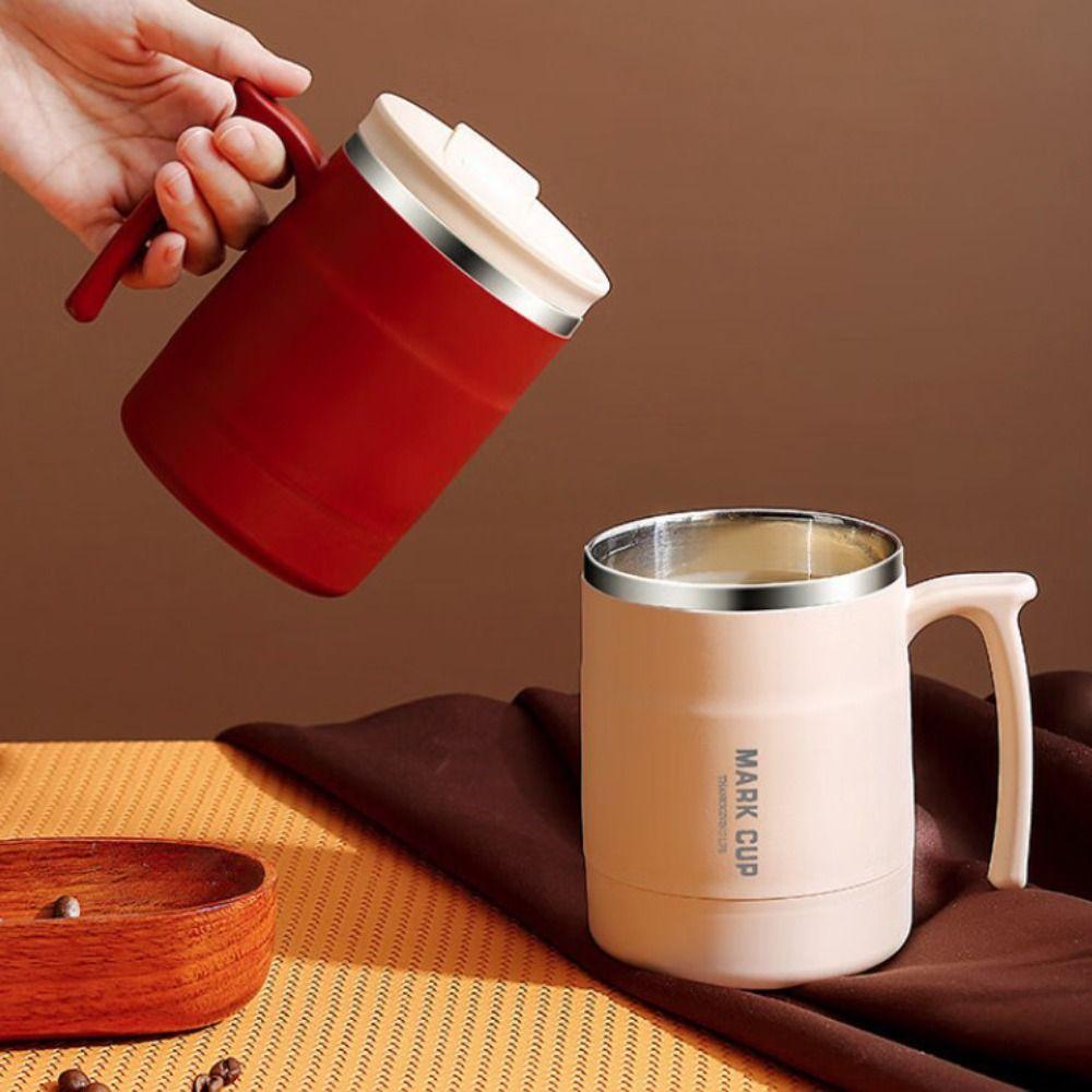 Anti-scalding Thermal Coffee Mug Double-layer Insulated Water Cup Portable Thermal Cup  School