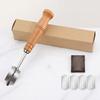 Stainless Steel Bread Scorer Wooden-Handle Curved Dough Cutter Tool For Baking