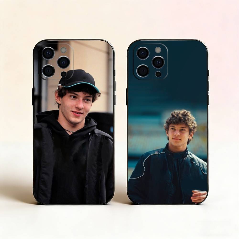 K-Kimi A-Antonelli Bunte Silberne Rückseite Handyhülle Für iPhone 17,16,15,14,13,12,11 Plus,Pro Max,XS,Weiche Silikon Schwarze Hülle