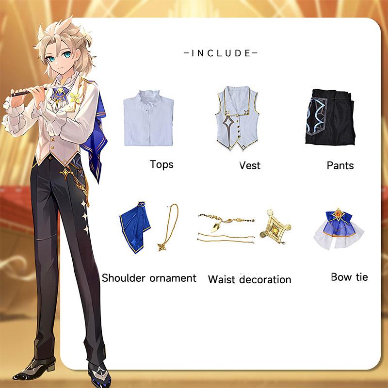 Impact Zhongli Genshin Tartaglia Albedo Ganyu Cosplay Costume Music Concerts