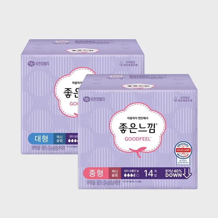 

[Good Feeling] Original Maxi Slim Medium/Large x3 Pack Large 14 sheets x 3 packs