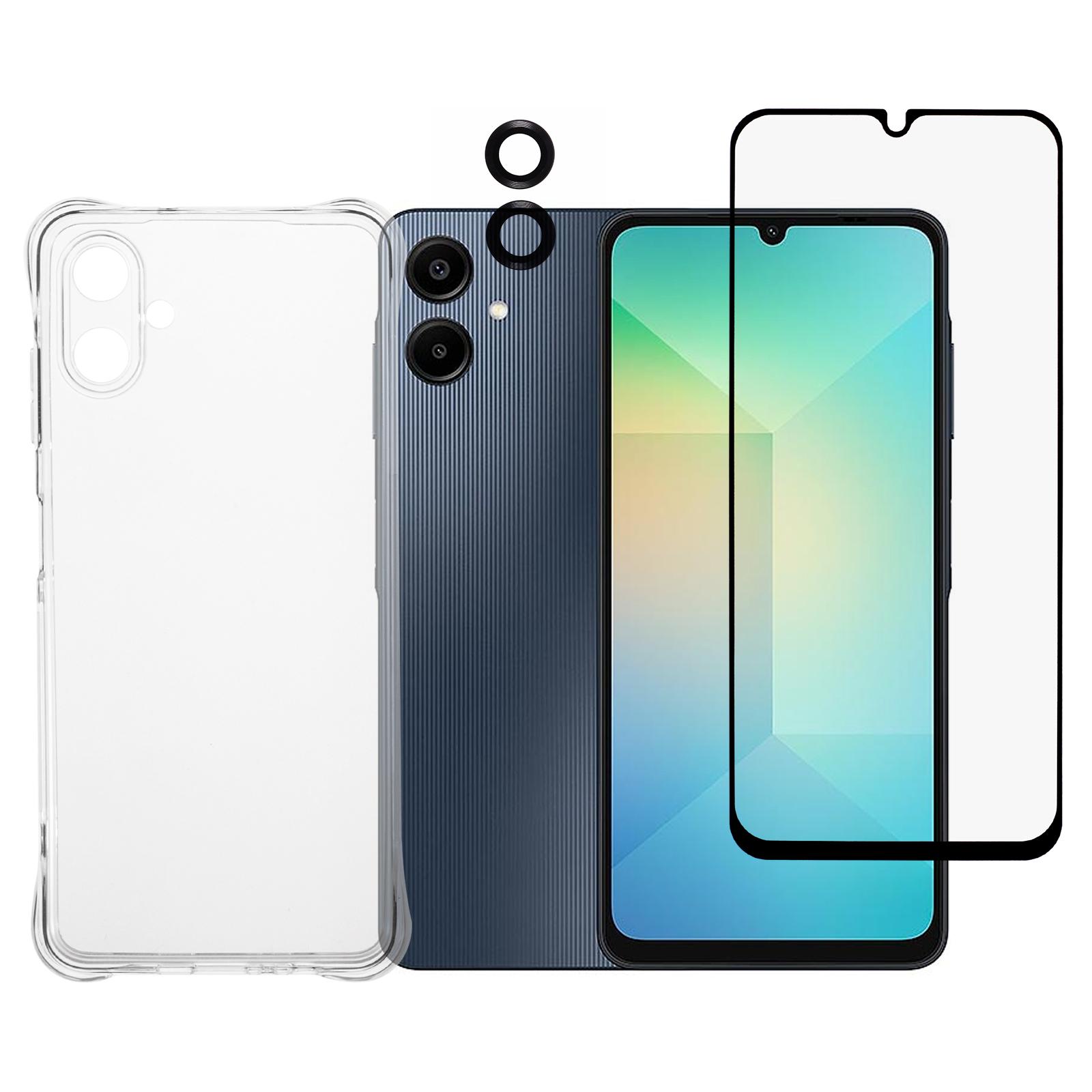 

For Samsung Galaxy A06 4G Case TPU Phone Cover with Screen Protector+Camera Lens Film A