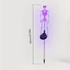 Wasserdichte Halloween Solar-Erdspießleuchten Realistischer Skelett Schädel Festliche LED-Lichter Außenbereich Garten