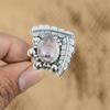 Natural African Amethyst Multi Stone Adjustable Ring 925 Silver For Girls