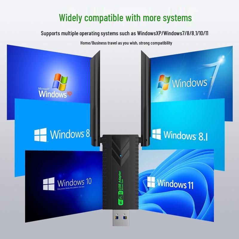 USB Dual-Band 5G Wireless Network Card with Bluetooth Receiver