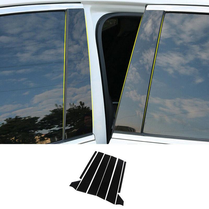 8Pcs For Nissan Sentra 2020-2022 Glossy Black Door Car Window Pillar Posts Trim Cover Decoration Auto Styling Exterior Kits