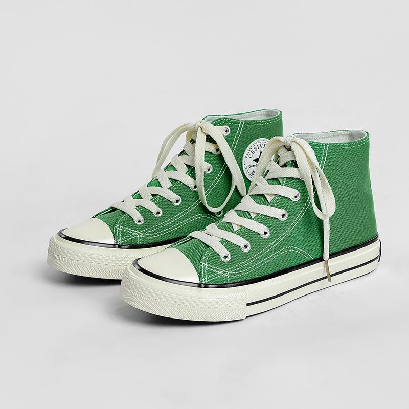 1970s Retro Canvas High-Top Shoes - Unisex, Versatile, Classic for Women and Men Spring 2025