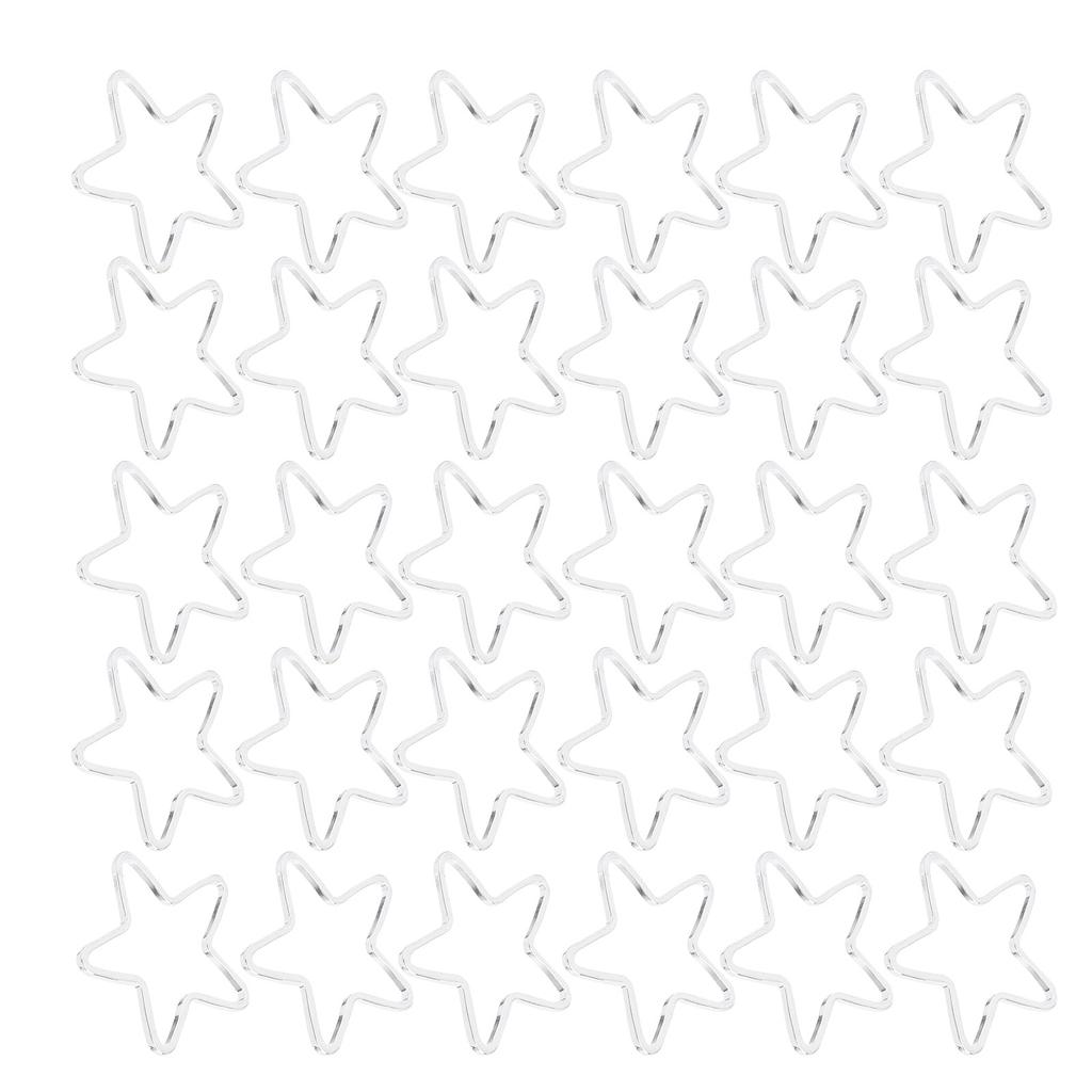 30 Stück Hohlrahmen-Anhänger Kupfer Schmuckzubehör für DIY Basteln Ohrring Halskette Herstellung Silber Stern