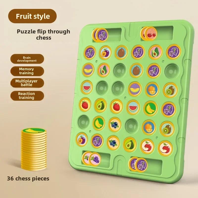 

New Animal Flip Chess Board Games Classic Strategy Game Thinking Cognitive Parent Child Interactive Puzzle Christmas Party Toy