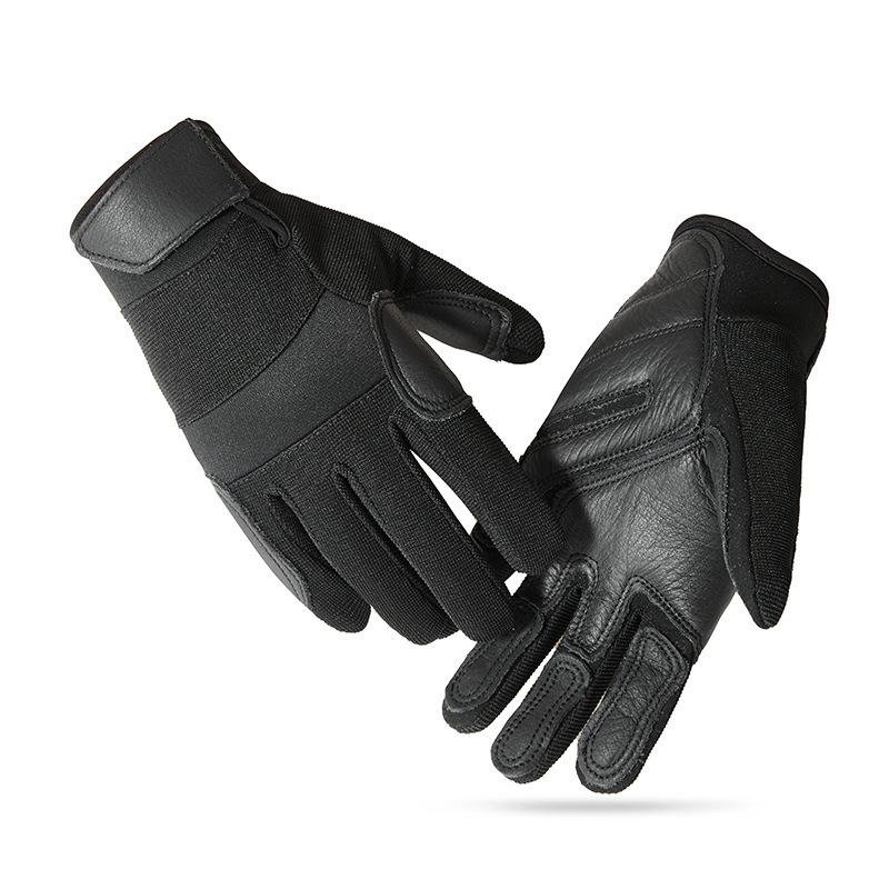 Outdoor Rope Drop Gloves Cowhide Speed Down Fitness Training Rope Drop Cave Down Equipment Anti Slip Wear Resistant Thickened Palm Pad