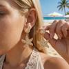 Bohemian Shell Imitation Pearl Starfish Drop Earrings For Women Men Summer Beach Sea Star Earrings Ocean Vacation Party Jewelry