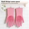 Pet household bath gloves silicone anti-scalding dishwashing gloves kitchen durable housework waterproof gloves
