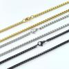 Men's Fashion Cross-border Stainless Steel Square Pearl DIY Necklace