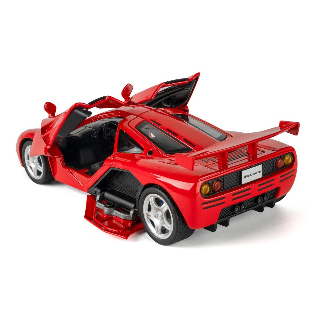 1:32 McLaren F1 XP4 XP5 1933 Supercar Alloy Metal Diecast Model Car Sound And Light Pull Back Children's Toys Car Holiday Gifts