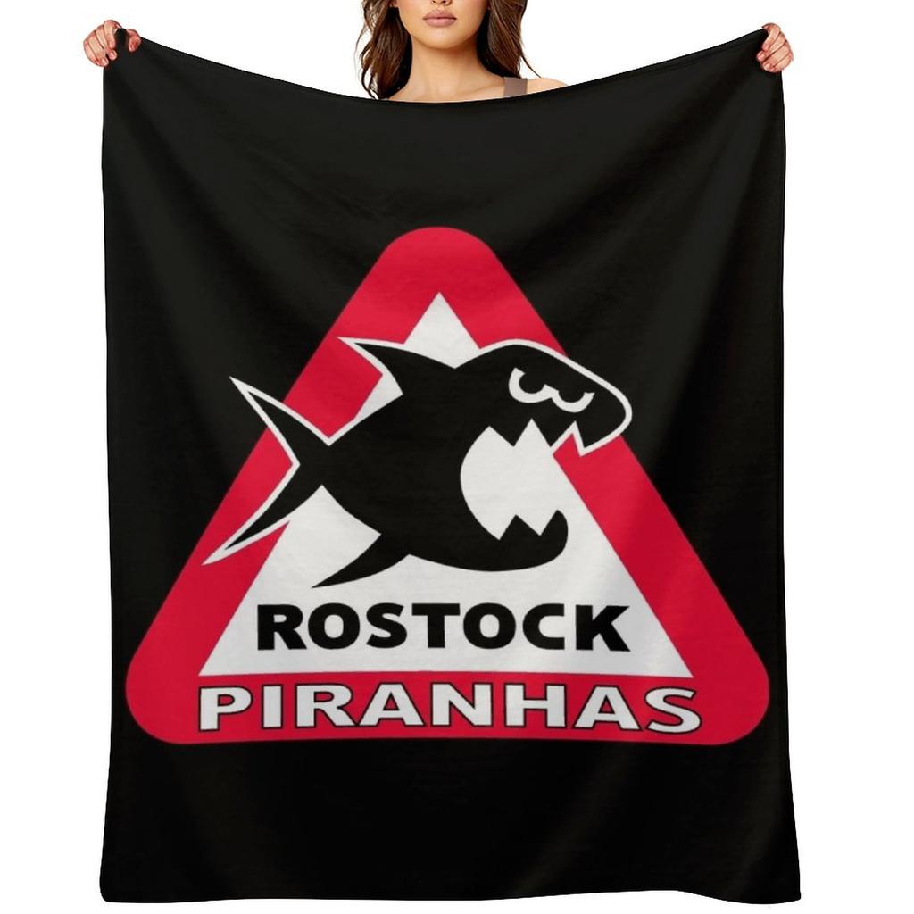 Rostock Piranhas Throw Blanket Loose Luxury Designer Multi-Purpose Fashion Sofas Blankets
