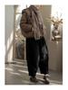 Women's Retro Corduroy Harem Pants - Elastic Waist, Lace-up, Patchwork, Plus Velvet, Thickened for Spring/Autumn