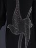 Hotfix Rhinestone Mesh Sleeve Bodycon Dress - Elegant Slim Fit with Sexy Round Neck