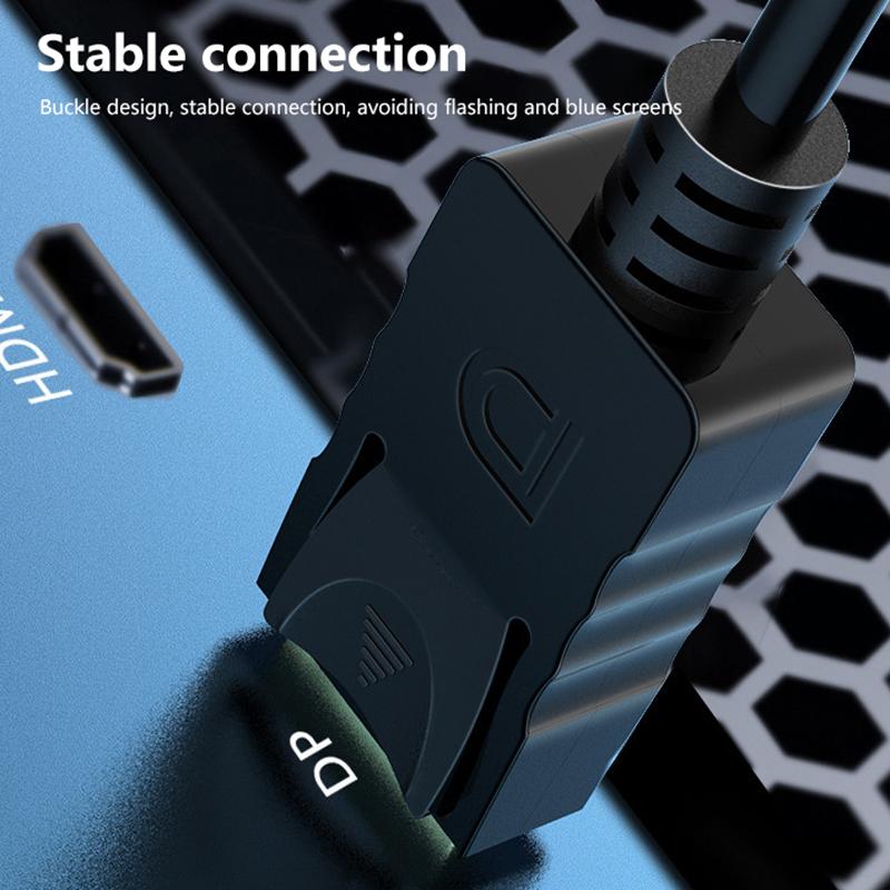 Displayport To -Compatible Adapter 4K/1080P Dp Male To Female -Compatible Converter Video Audio Cable Hd Cable For Pc Tv