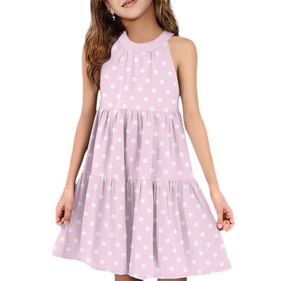Children's Summer Casual Fashion Round Neck Sleeveless  Dress
